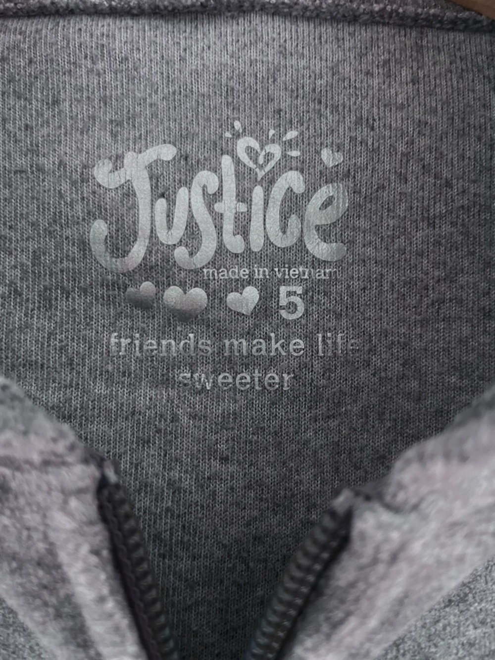 Sequin 3D Bear Ears Hoodie! Sequins on Ears, Pockets & Sleeves, Soft Gray Velour - Picture 12 of 14